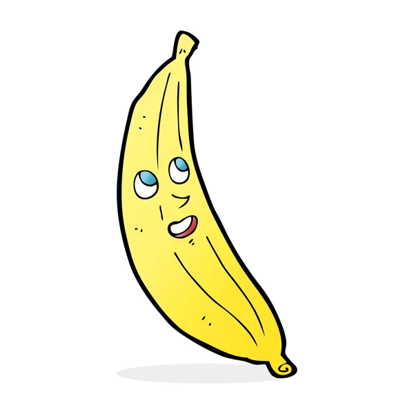 Dessin animé banane heureuse — Image vectorielle