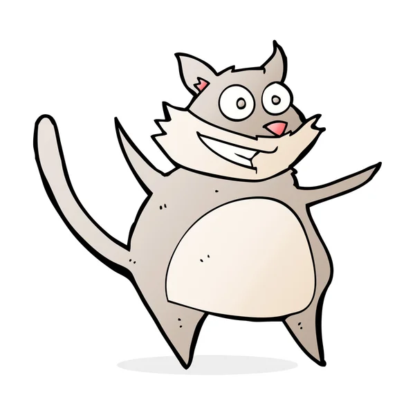 Divertido gato de dibujos animados — Vector de stock