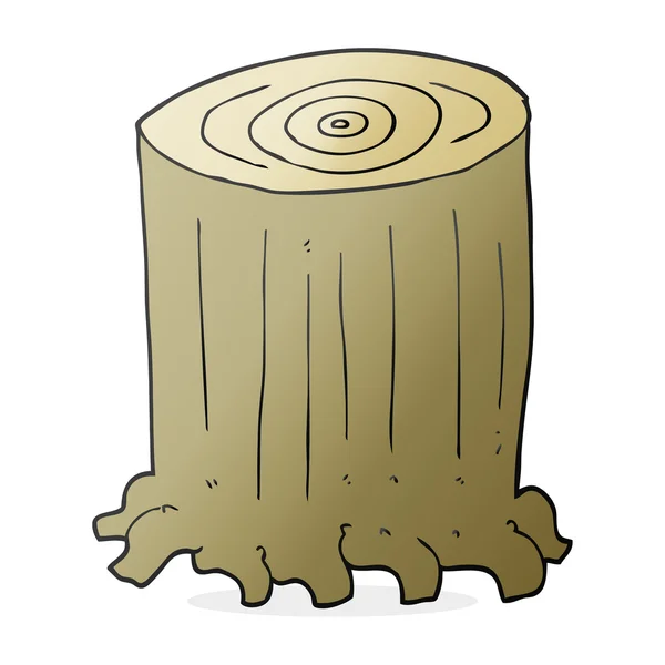 Karikatür ağaç kütüğü — Stok Vektör