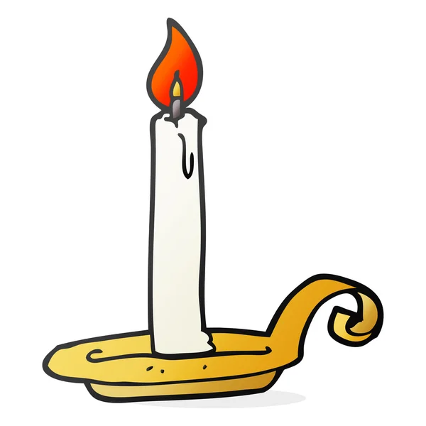 Cartoon candle burning — Stock Vector