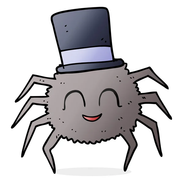 Kreskówka pająk noszenia top hat — Wektor stockowy