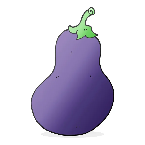 Freehand drawn cartoon eggplant — Stock Vector