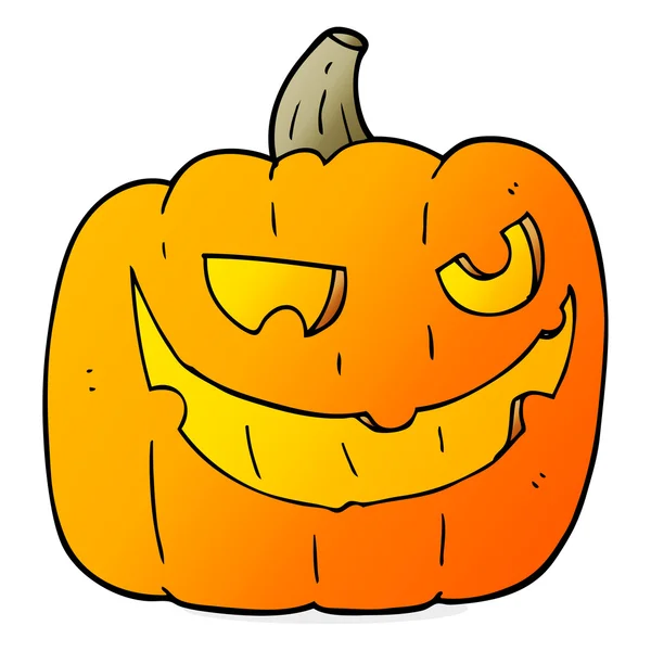 Cartoon halloween pompoen — Stockvector