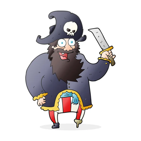 Capitano dei pirati dei cartoni — Vettoriale Stock