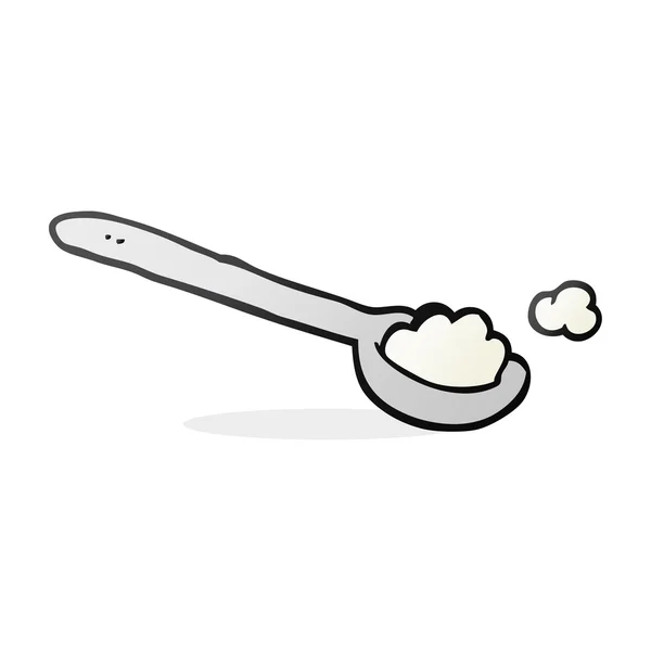 Cartoon teaspoon of salt — Stock Vector