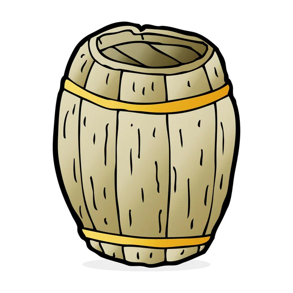 Cartoon wooden barrel — Stock Vector