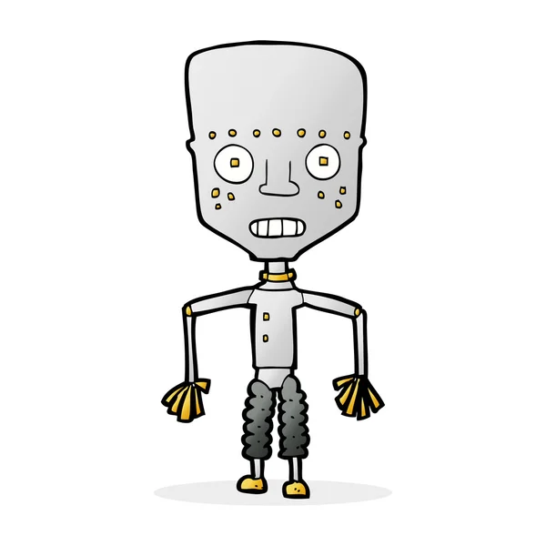 面白い漫画のロボット — ストックベクタ