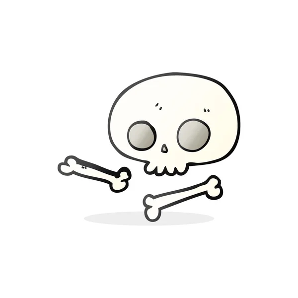 Crânio e ossos dos desenhos animados — Vetor de Stock