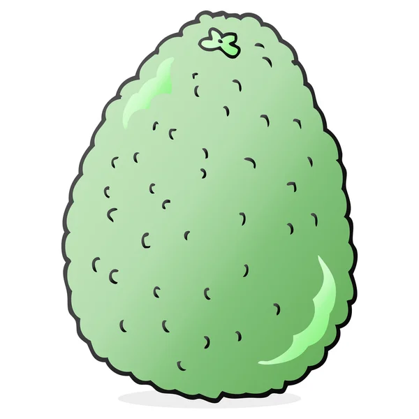 Vrije hand getrokken cartoon avocado — Stockvector