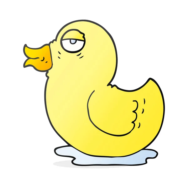 Canard en caoutchouc dessin animé — Image vectorielle