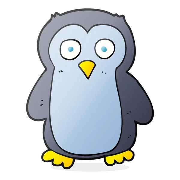Freehand drawn cartoon penguin — Stock Vector