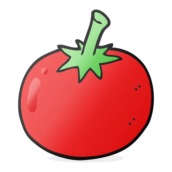 Tomate desenho animado desenhado à mão livre — Vetor de Stock