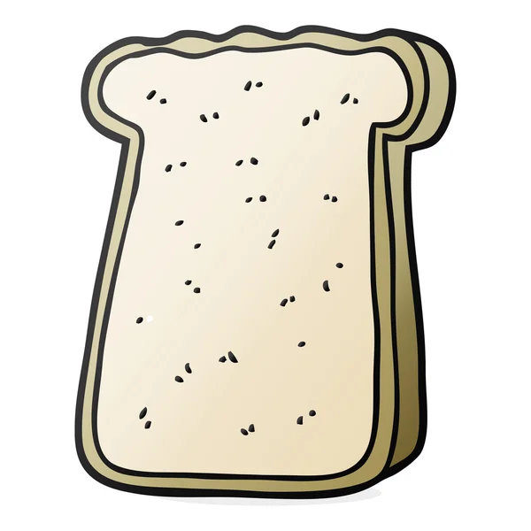 Rebanada de dibujos animados de tostadas — Vector de stock