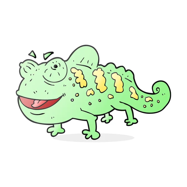 Kreslený kreslený kreslený chameleon — Stockový vektor