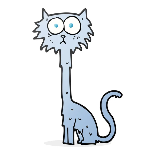 Od ruky nakreslené Kreslená kočka — Stockový vektor
