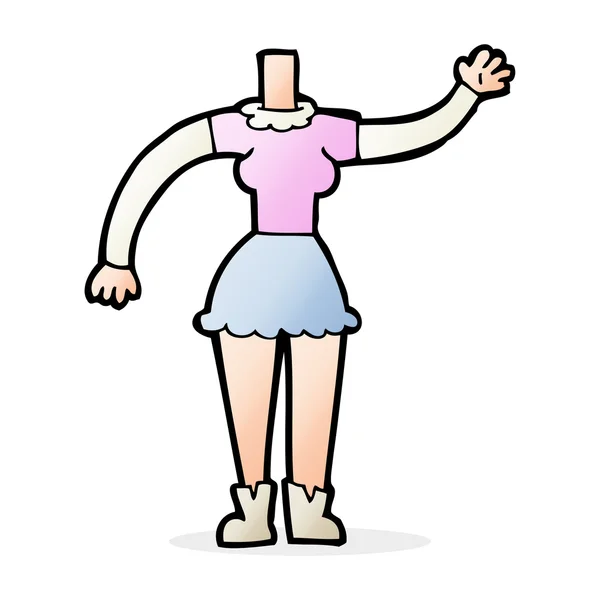 Cuerpo femenino de dibujos animados (añadir fotos o mezclar y emparejar dibujos animados ) — Vector de stock