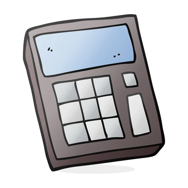 Freehand drawn cartoon calculator — Stock Vector