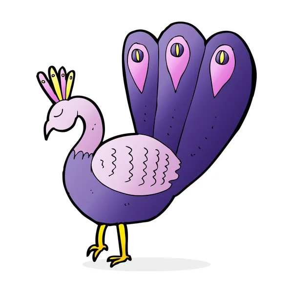 Cartoon afbeelding van peacock — Stockvector