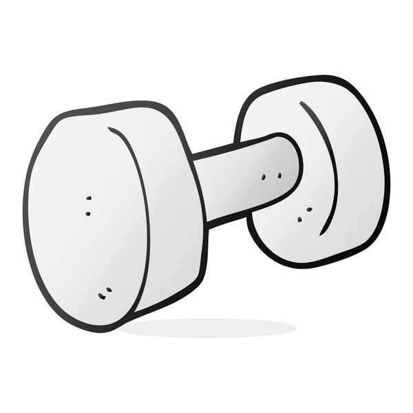 Freehand drawn cartoon dumbbell — Stock Vector