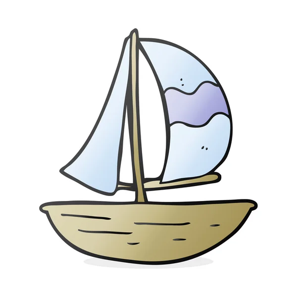 Cartoon zeil schip — Stockvector