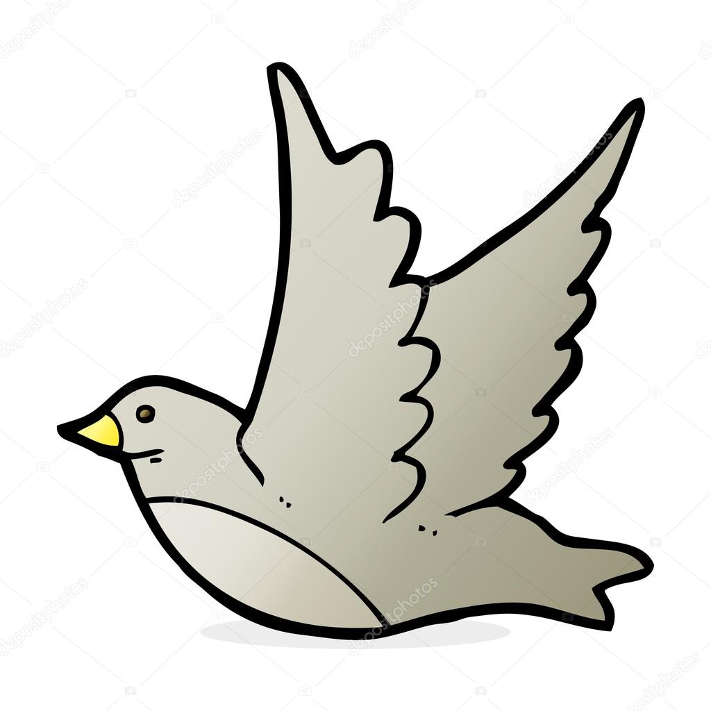 Dessin Animé Oiseau En Vol Image Vectorielle