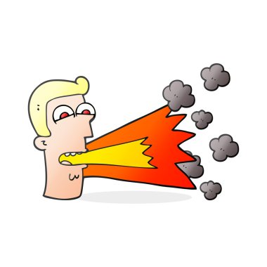 karikatür bağıran adam