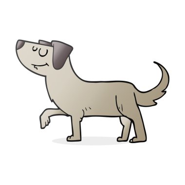 serbest çizilmiş karikatür köpek