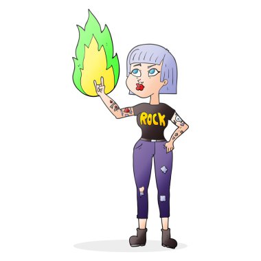 karikatür kaya kız