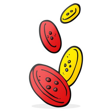 serbest çizilmiş karikatür düğmeleri