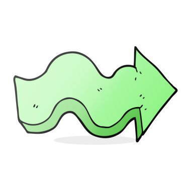 serbest çizilmiş karikatür oku