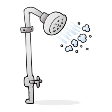 serbest çizilmiş karikatür duş