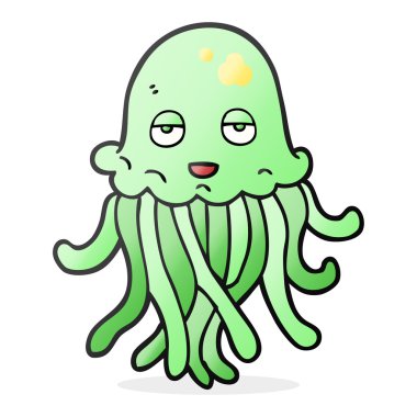 serbest çizilmiş karikatür ahtapot