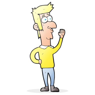 çizgi adam sallayarak