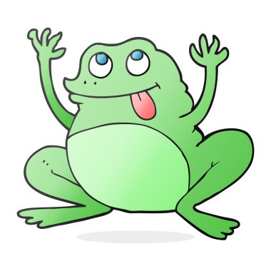 komik karikatür kurbağa