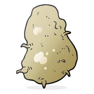 serbest çizilmiş karikatür patates