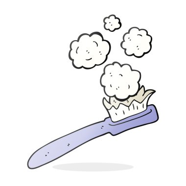 serbest çizilmiş karikatür diş fırçası