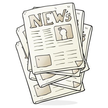 serbest çizilmiş karikatür gazete