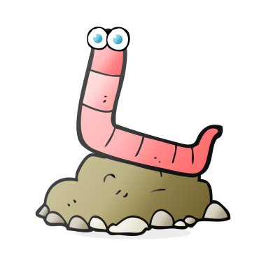 serbest çizilmiş karikatür solucan