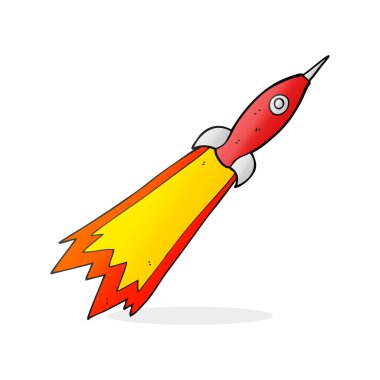 serbest çizilmiş karikatür roket