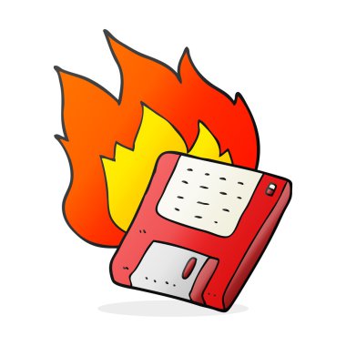 çizgi film eski bilgisayar disk yazma