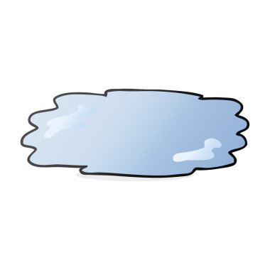 serbest el çekilmiş çizgi film su birikintisi