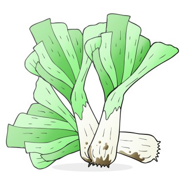 serbest çizilmiş karikatür pırasa