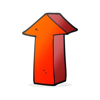 serbest çizilmiş karikatür oku