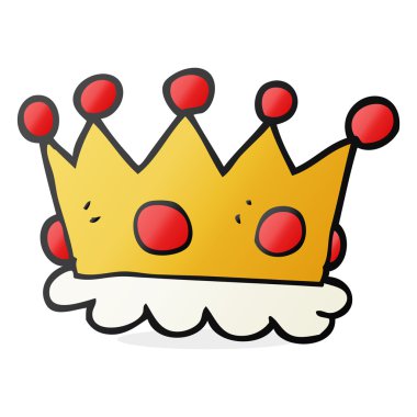 serbest çizilmiş karikatür taç