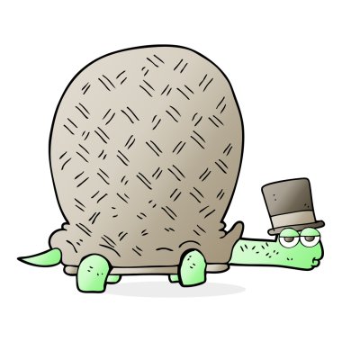 serbest çizilmiş karikatür kaplumbağa