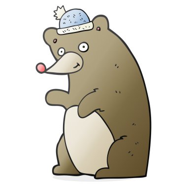 serbest çizilmiş karikatür ayı