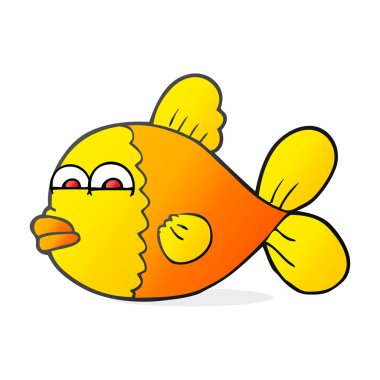 Serbest çizim karikatür balığı