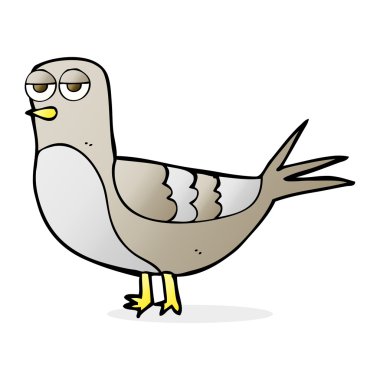 serbest çizilmiş karikatür güvercin