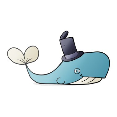 çizgi film balina giyen şapka