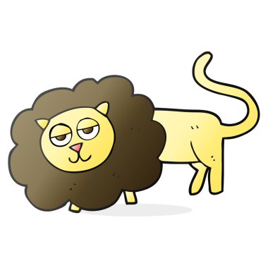 serbest çizilmiş karikatür aslan